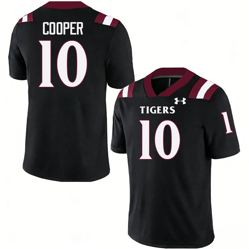 Texas Southern Tigers #10 KJ Cooper College Football Jersey,Uniforms Stitched-Black